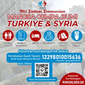 Misi Kemanusiaan Keperluan Asas Gempa Bumi Turki-Syria